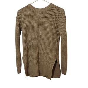 Gray Sweater Waffle Knit Arizona Jean Co Size XS